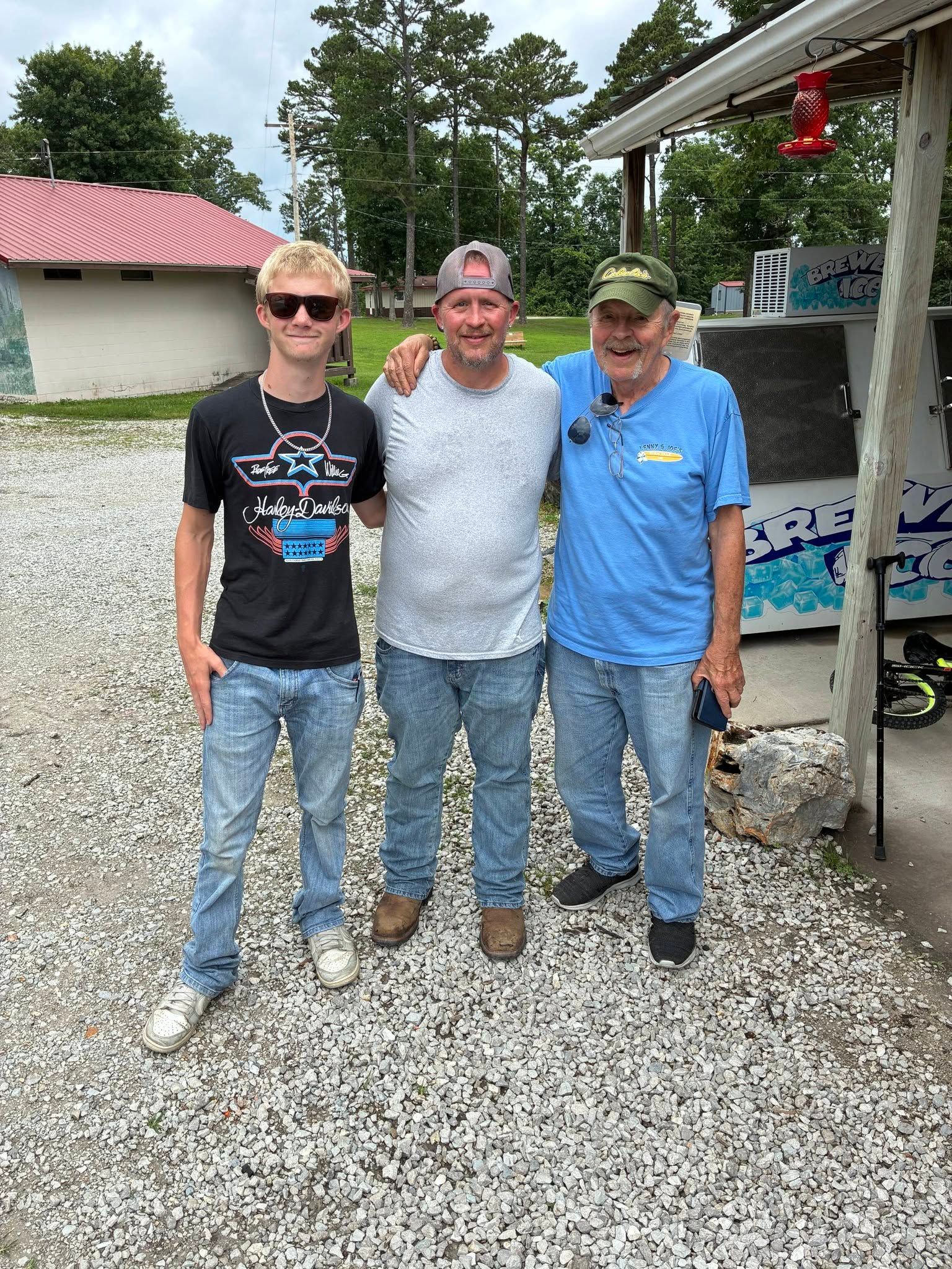Matt with his son and his dad